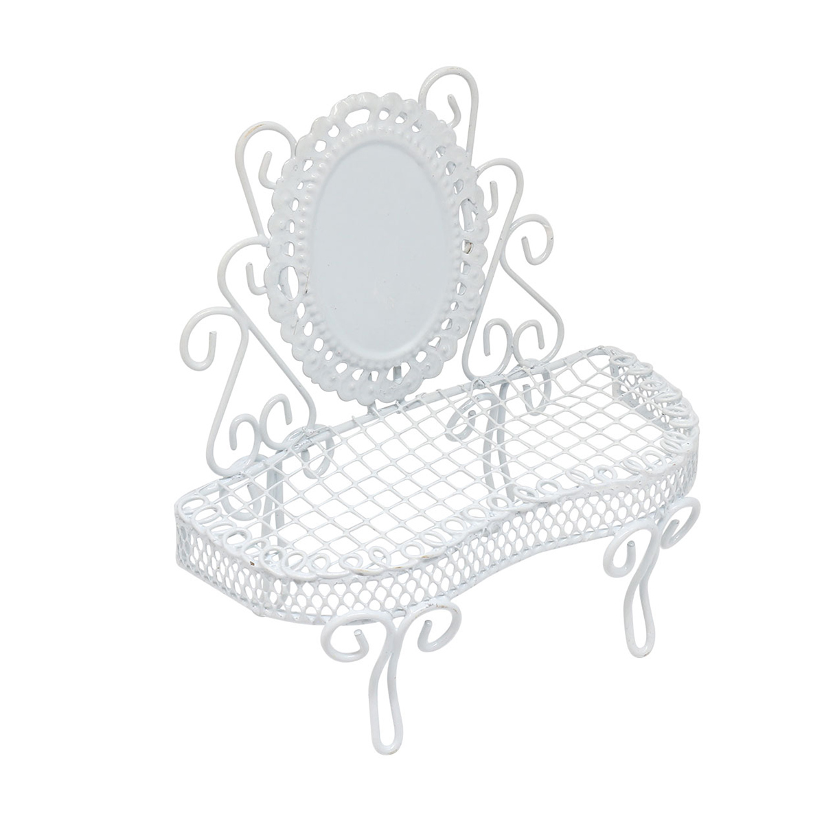 

Миниатюра Металлический туалетный столик, белый 9,8*4*11см Астра 7717648