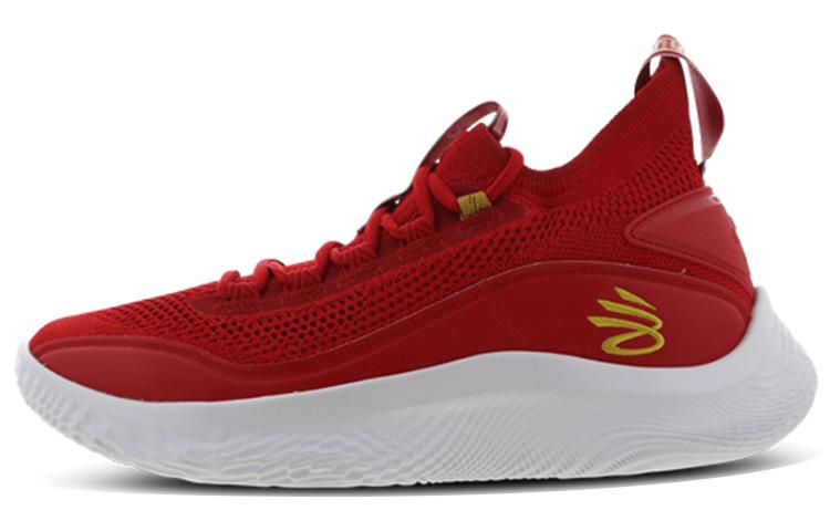 

Кроссовки унисекс Under Armour Curry 8 красные 47.5 EU, Красный, Curry 8