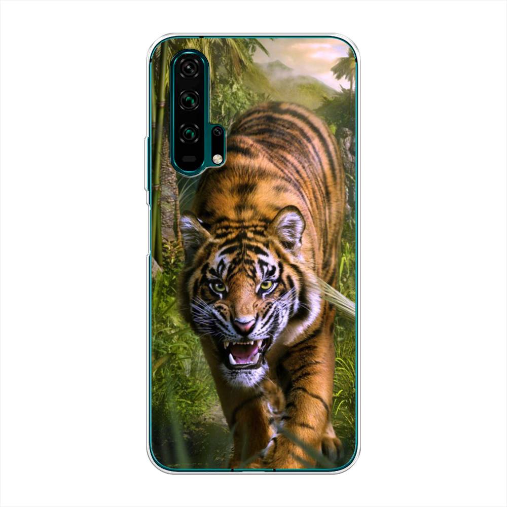 

Чехол для Honor 20 Pro "Тигр в джунглях 2", Оранжевый;зеленый, 69350-1