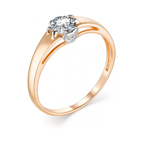 

Кольцо из красного золота с фианитом/Swarovski р. 18 Гранат 1.11.11.0825.00-2410, 1.11.11.0825.00-2410