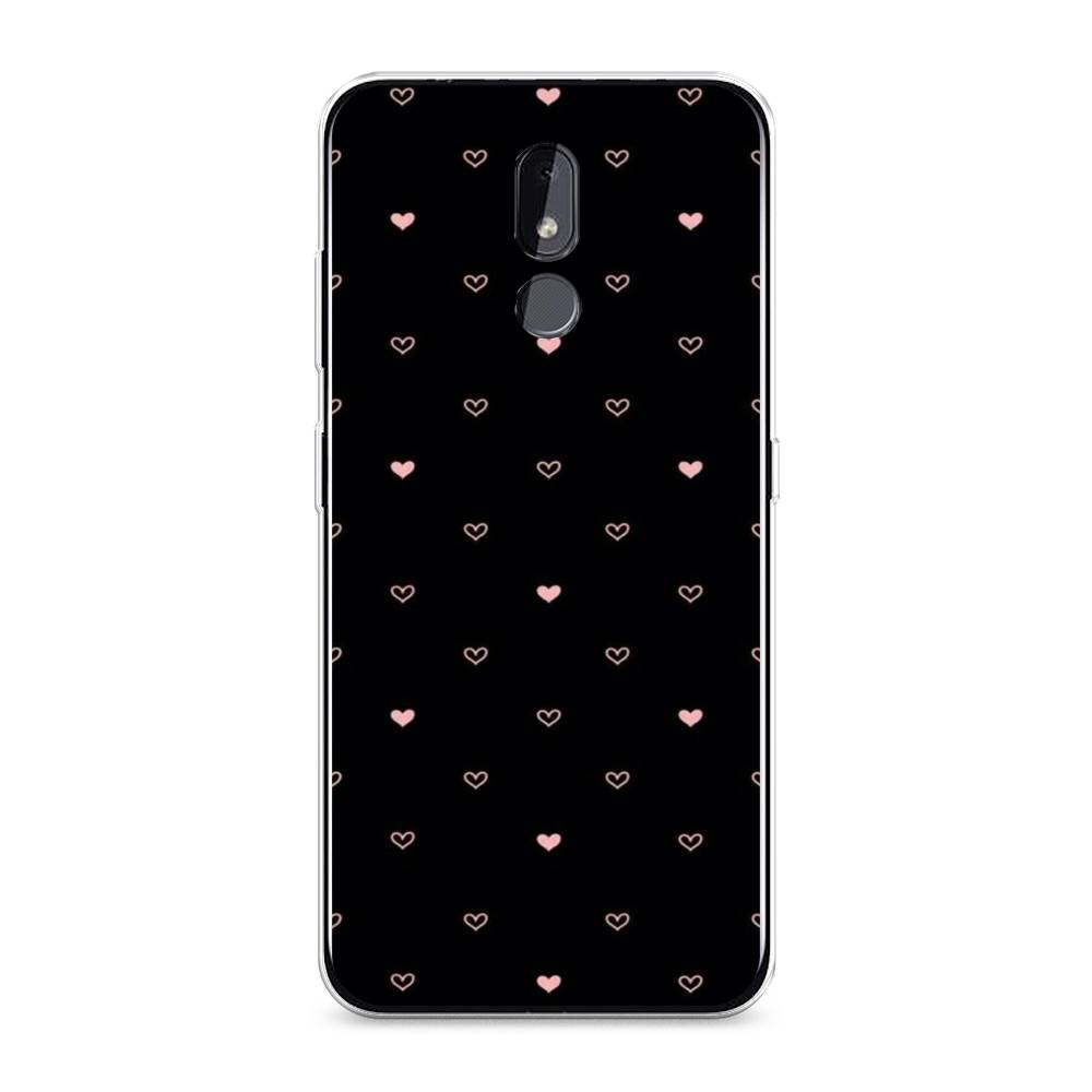 

Чехол Awog "Черный фон и сердечки" для Nokia 3.2, 122650-3