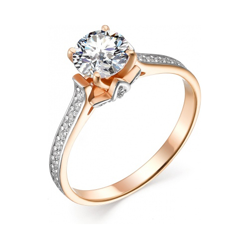 

Кольцо из желтого золота с фианитом/Swarovski р. 18 Гранат 1.11.11.0825.00-2796, 1.11.11.0825.00-2796