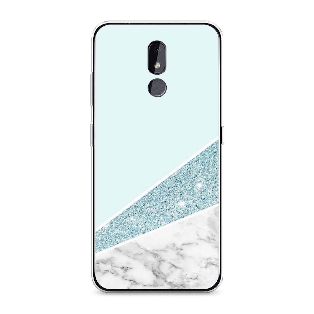 

Чехол Awog "Мрамор с голубыми блестками" для Nokia 3.2, 122650-3