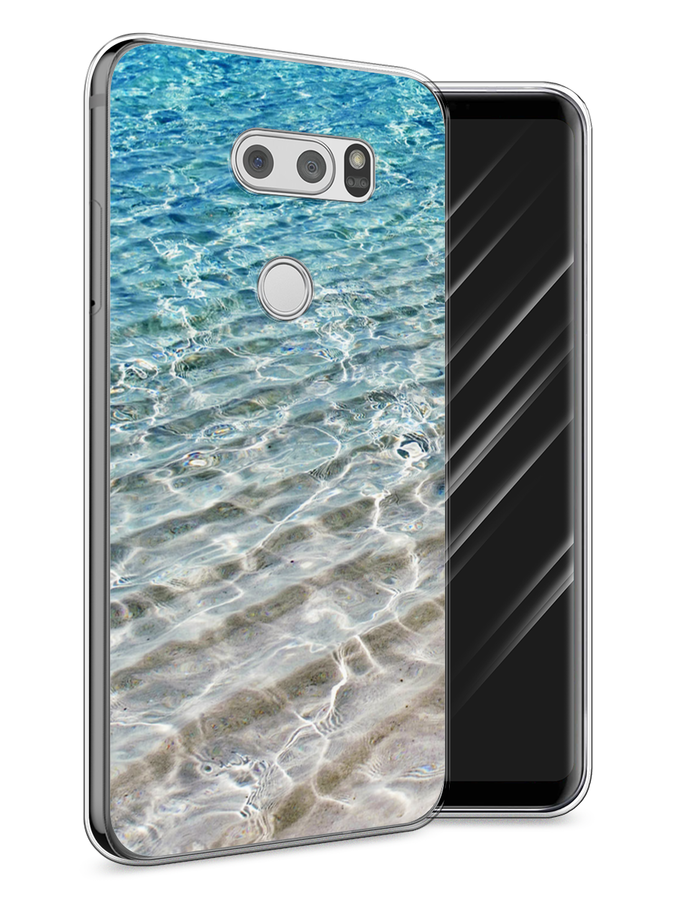 

Чехол Awog на LG V30 "Волны 10", Голубой, 83050-4