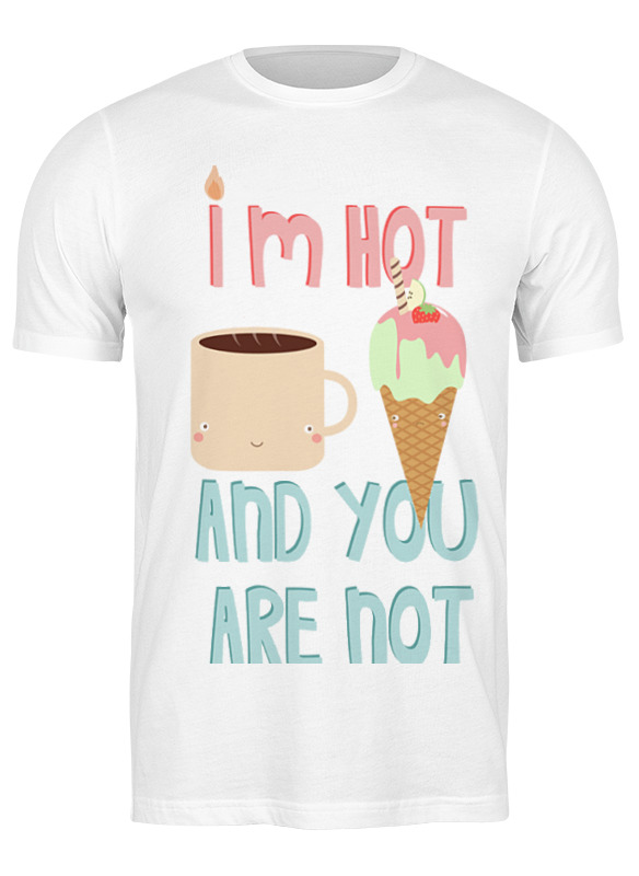 

Футболка мужская Printio I'm hot белая L, Белый, I'm hot