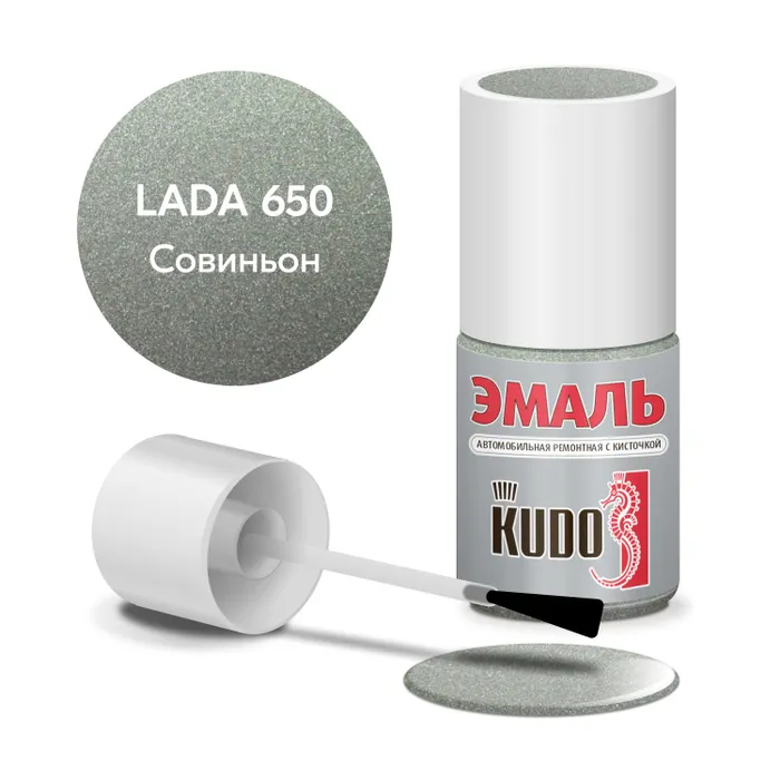 

Краска металлик "KUDO" 650 совиньон (15 мл) (с кисточкой), Серый