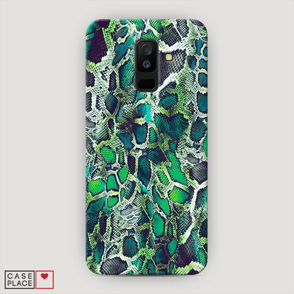 фото Чехол awog "зеленая кожа змеи" для samsung galaxy a6 +
