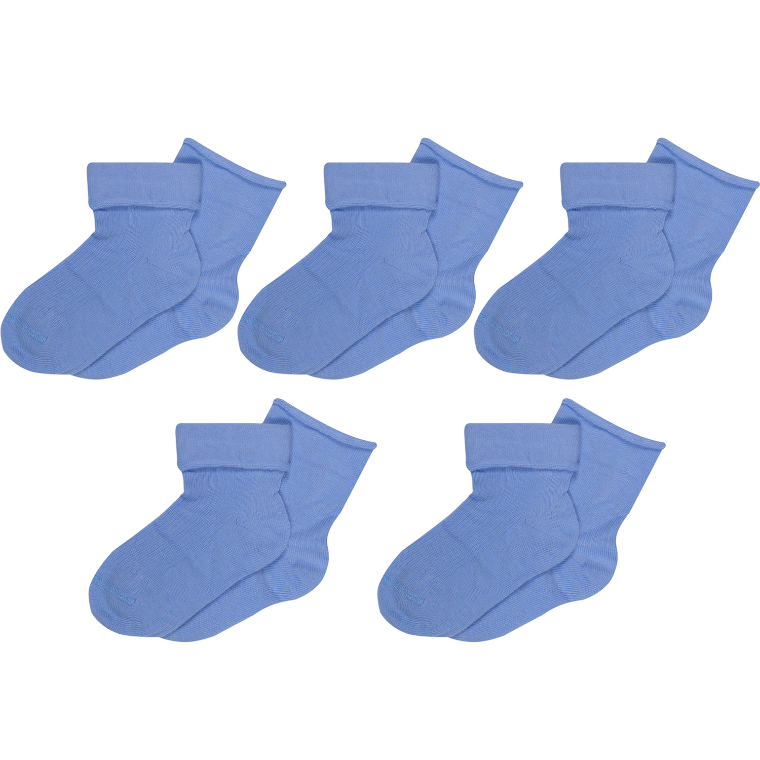 Комплект из 5 пар детских носков Rusocks (Орудьевский трикотаж) 5-Д-107 р.10-12 св-голубые