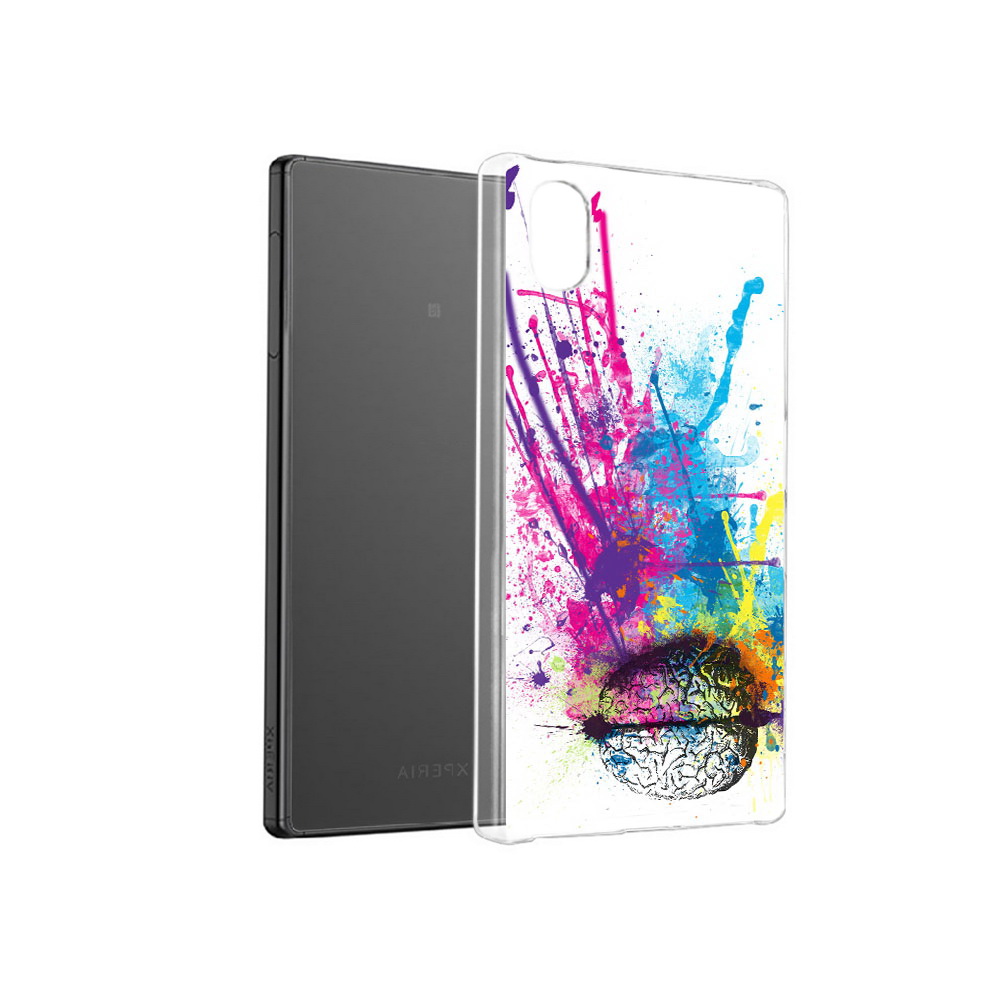 

Чехол MyPads Tocco для Sony Xperia X яркий красочный мозг, Прозрачный, Tocco