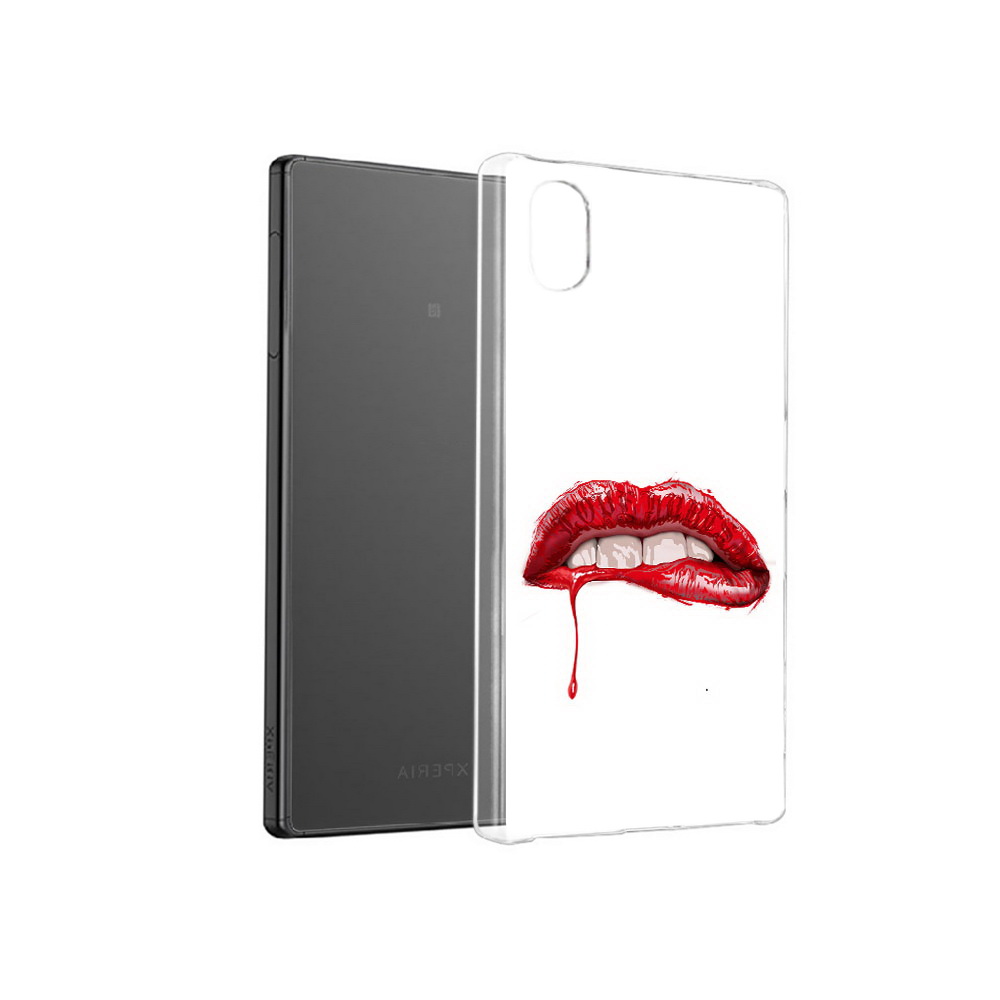 

Чехол MyPads Tocco для Sony Xperia X яркие красные губы, Прозрачный, Tocco