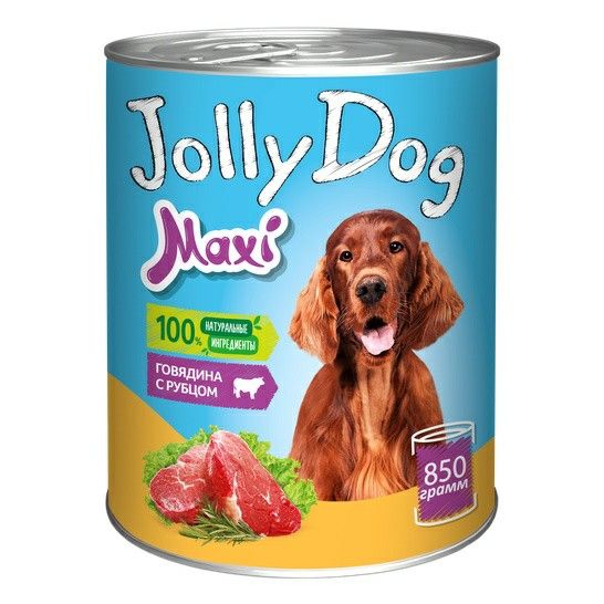 

Влажный корм Зоогурман Jolly Dog с говядиной и рубцом для собак 850 г