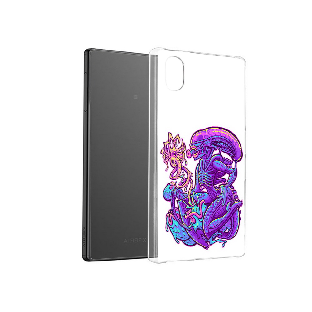 

Чехол MyPads Tocco для Sony Xperia X чужой фиолетовый цвет, Прозрачный, Tocco