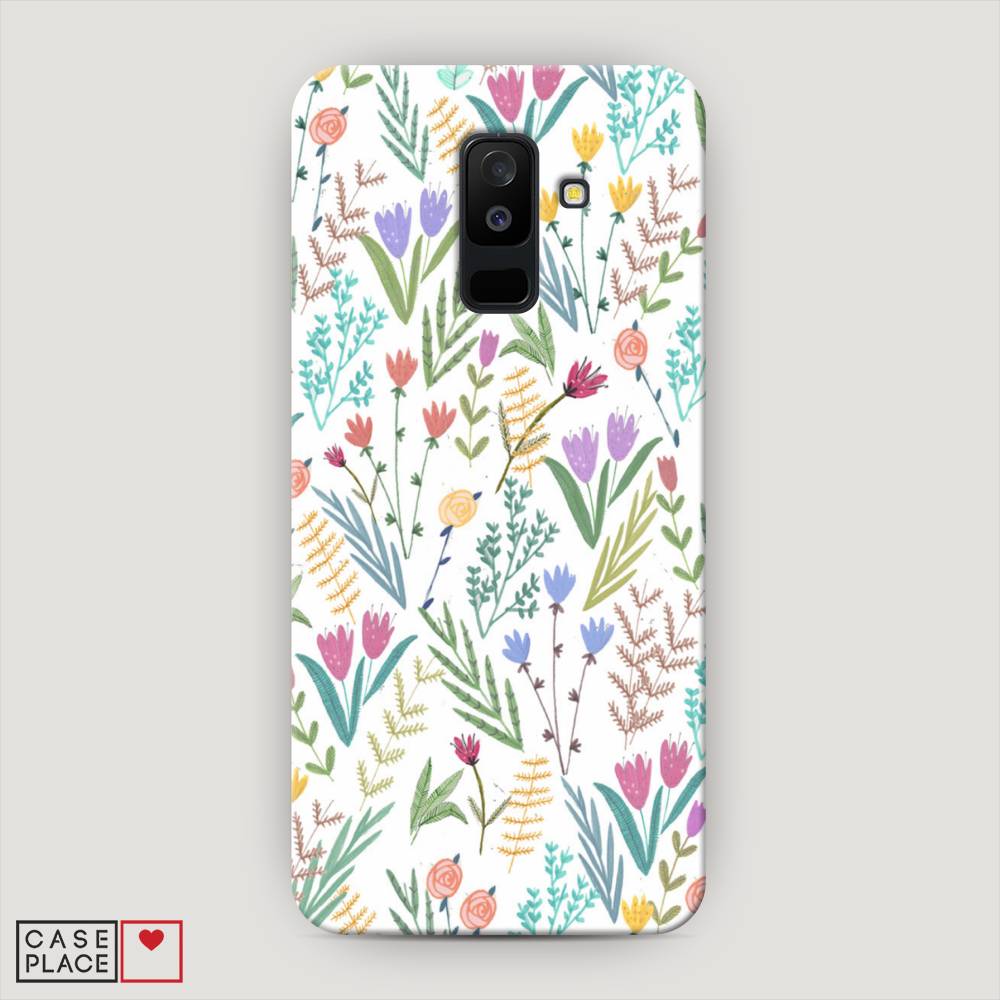 

Чехол Awog "Полевые цветы рисунок" для Samsung Galaxy A6 +, 26020-6