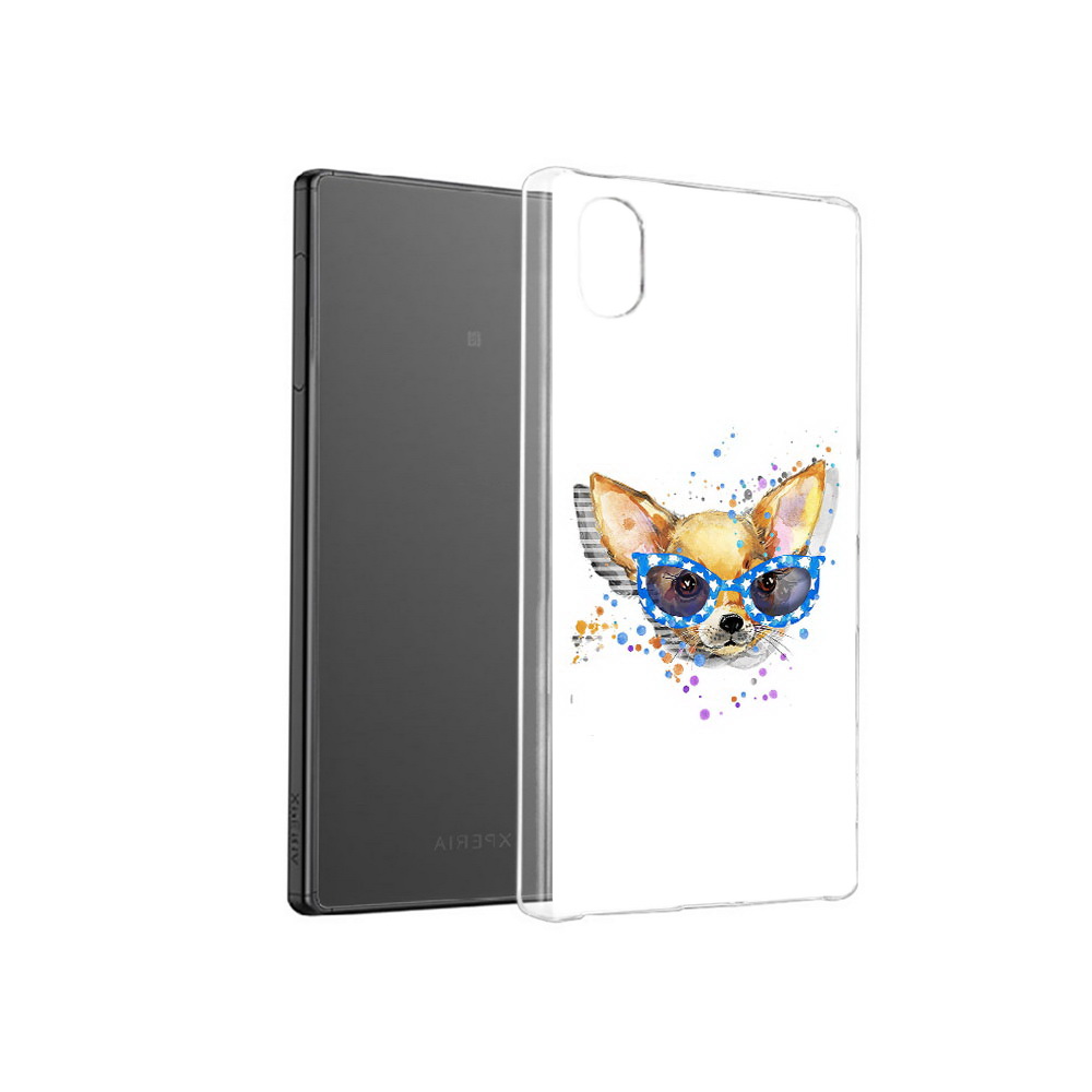 

Чехол MyPads Tocco для Sony Xperia X чихуа-хуа в очках, Прозрачный, Tocco