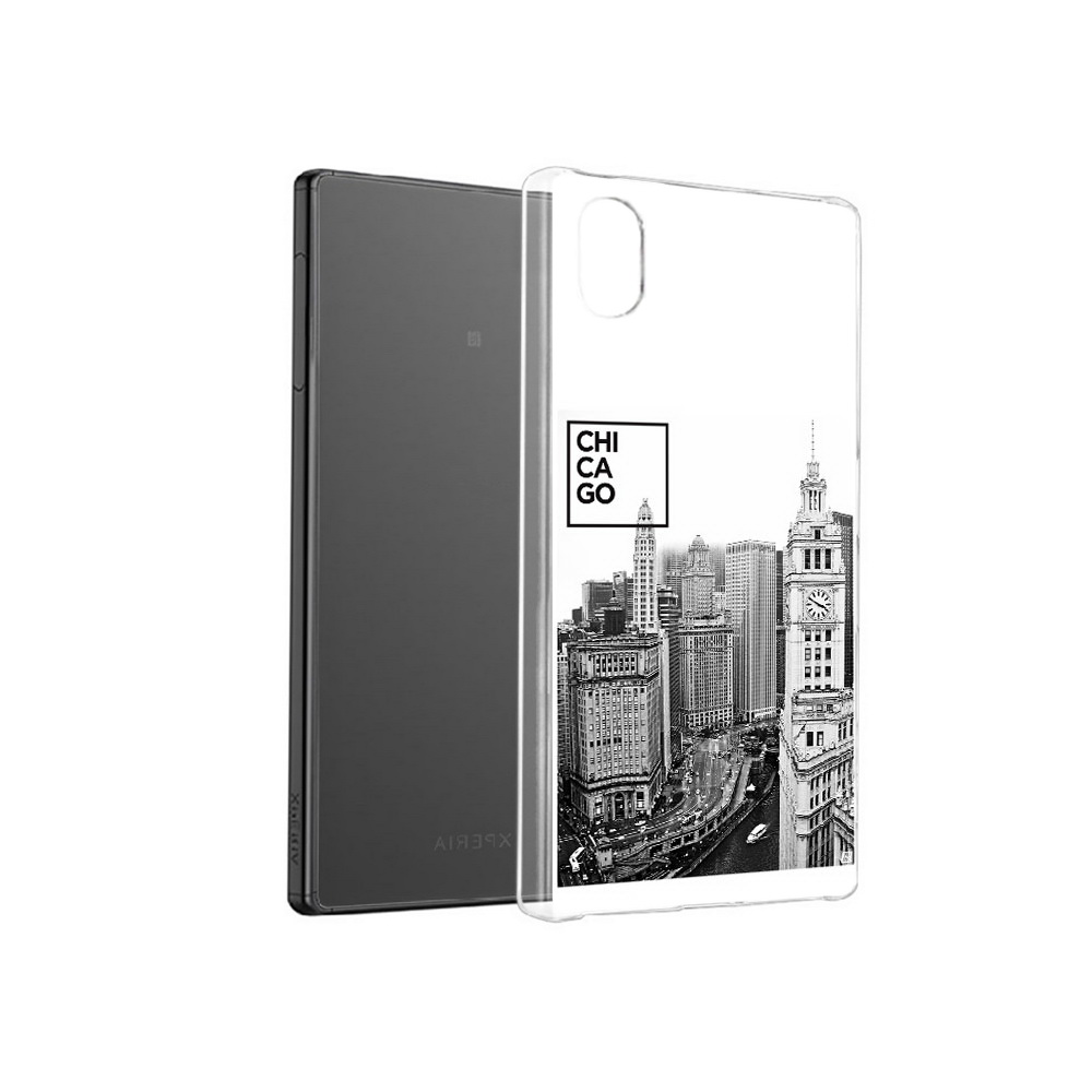 

Чехол MyPads Tocco для Sony Xperia X черно белый чикаго, Прозрачный, Tocco