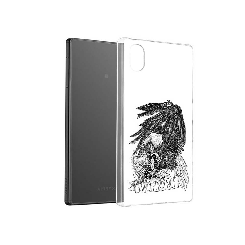 

Чехол MyPads Tocco для Sony Xperia X черно белый сокол, Прозрачный, Tocco