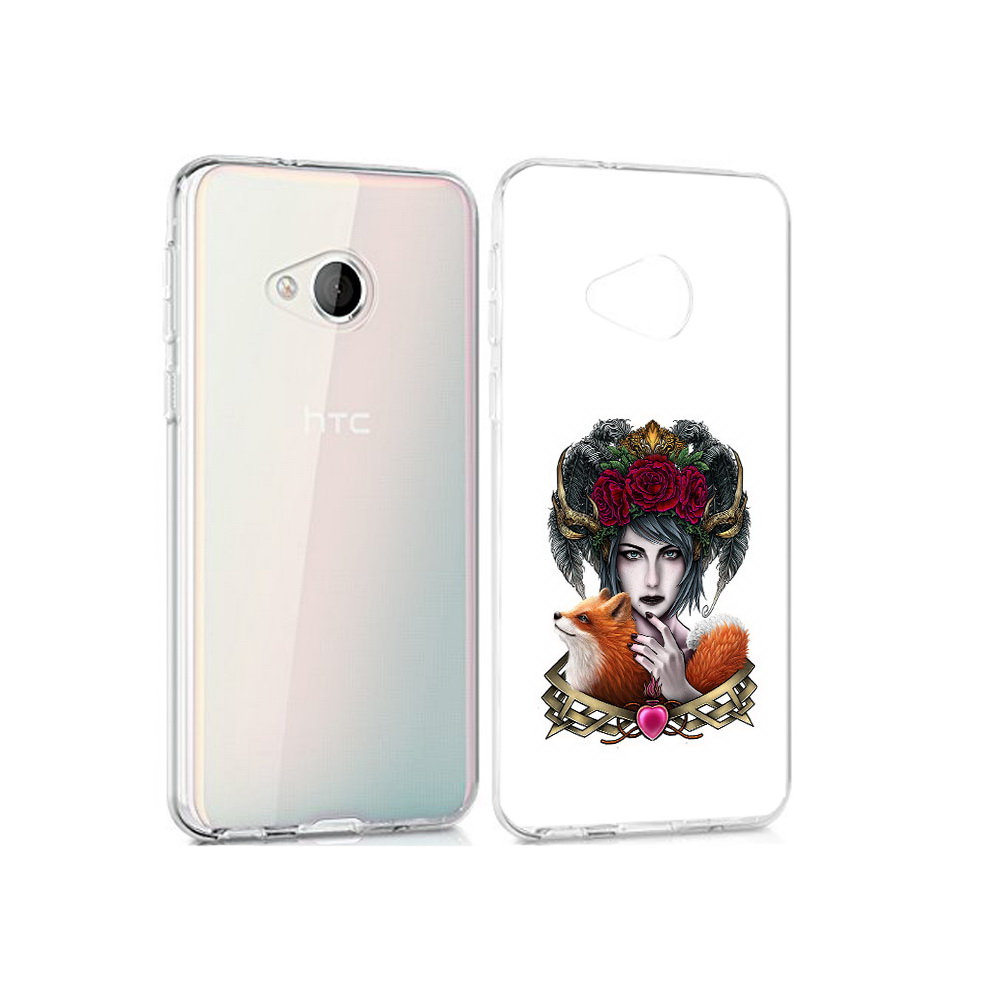 

Чехол MyPads Tocco для HTC U Play девушка с лисой, Прозрачный, Tocco