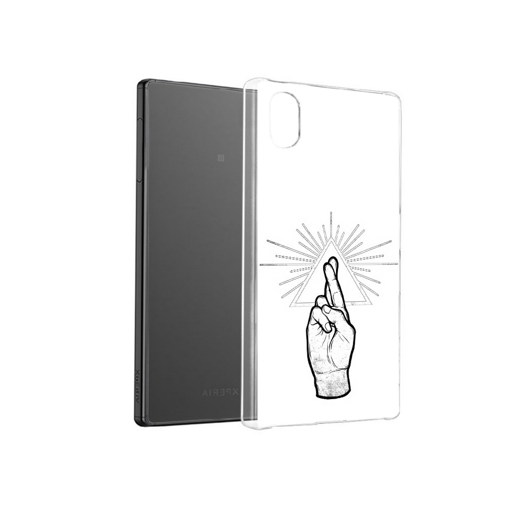 

Чехол MyPads Tocco для Sony Xperia X черно белая рука, Прозрачный, Tocco