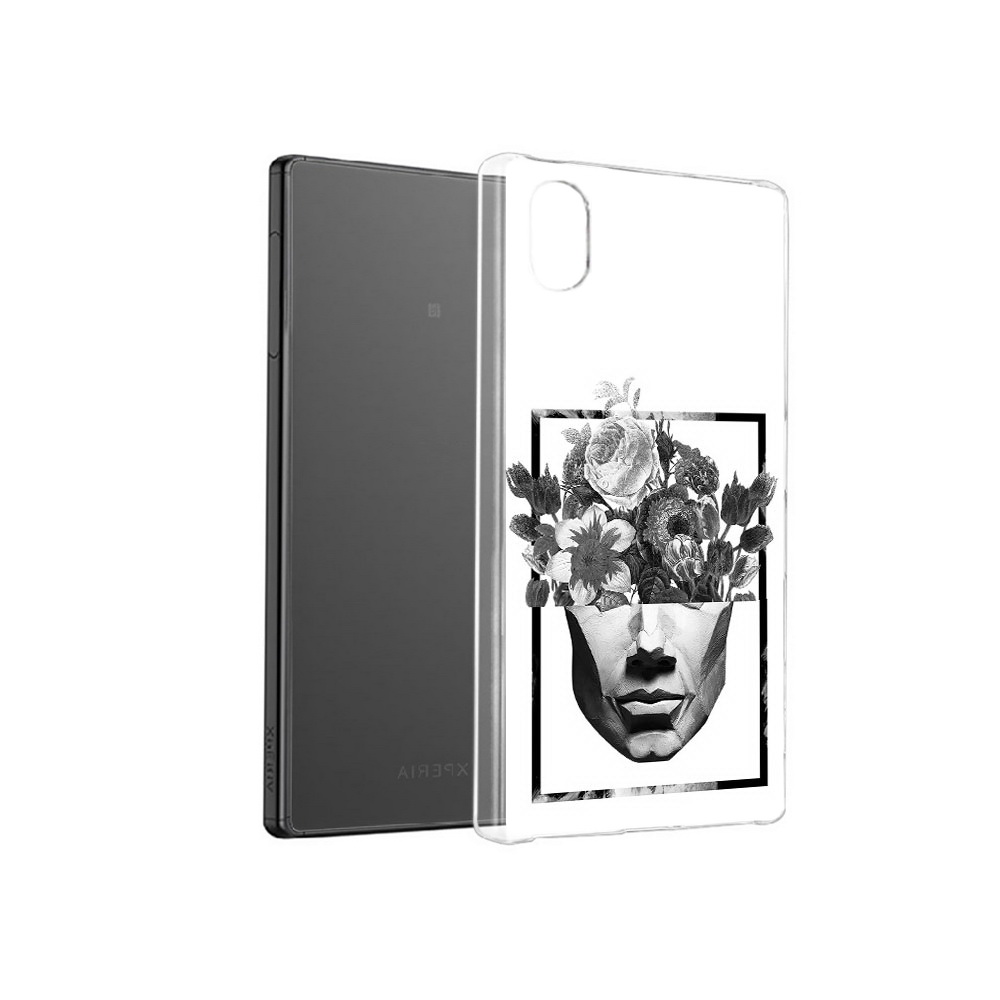 

Чехол MyPads Tocco для Sony Xperia X черно белая ваза в абстракции, Прозрачный, Tocco