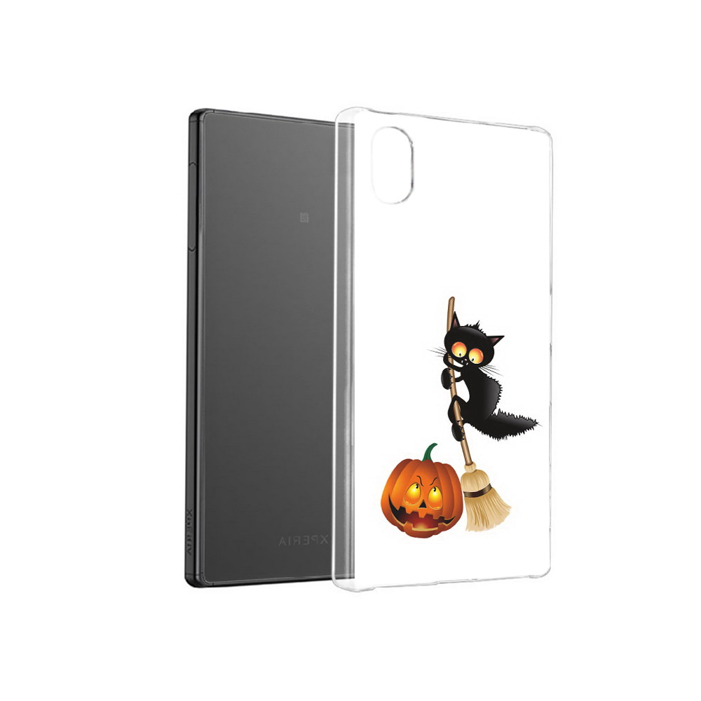 

Чехол MyPads Tocco для Sony Xperia X хэлуинский котик, Прозрачный, Tocco