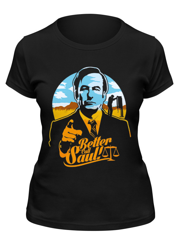 

Футболка женская Printio Better call saul черная M, Черный, Better call saul