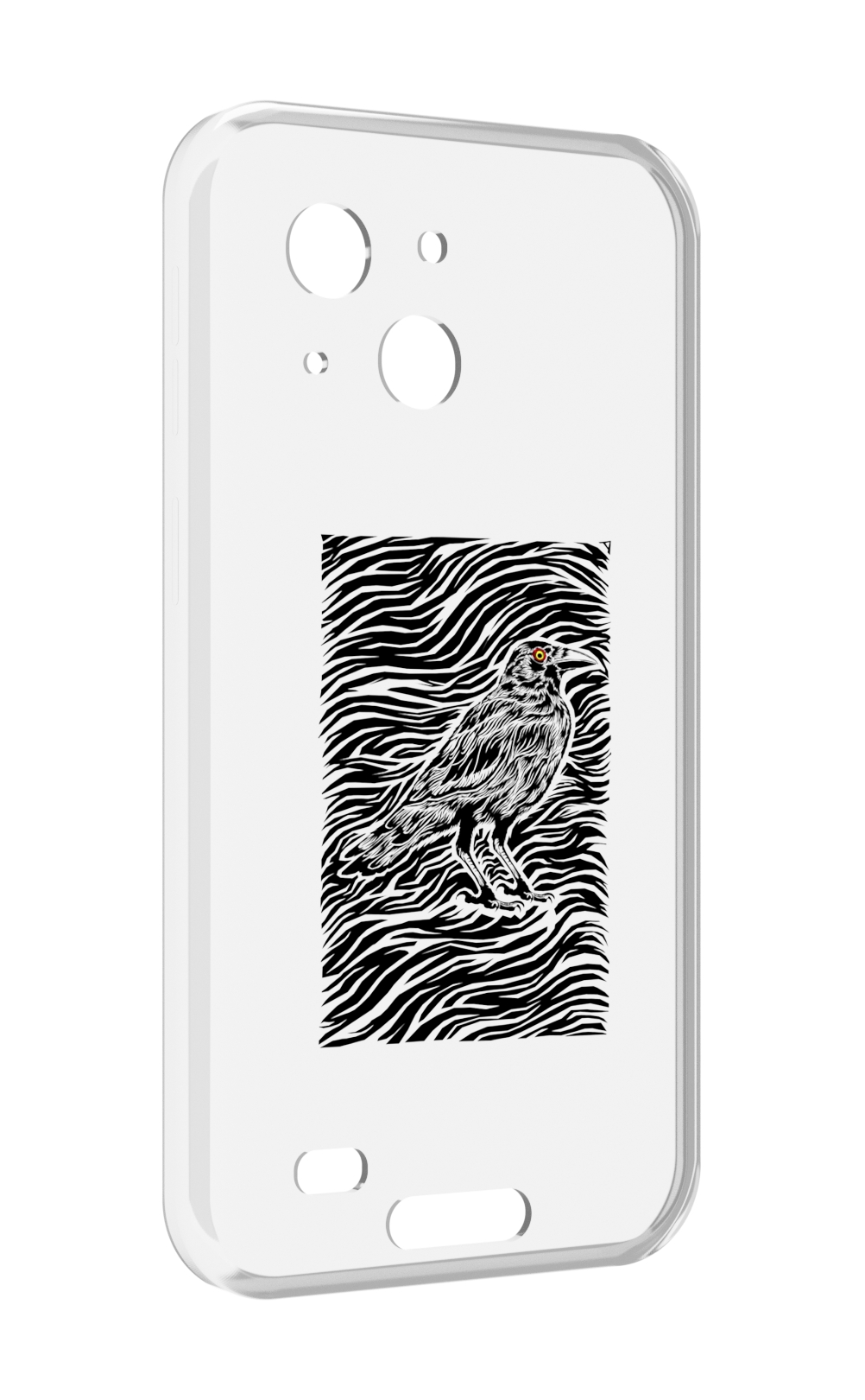

Чехол MyPads ворон в абстракции для Oukitel WP20 / WP20 Pro, Прозрачный, Tocco