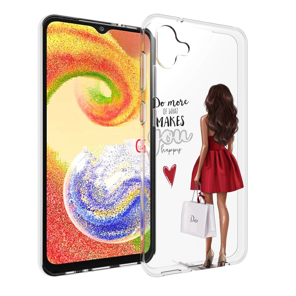 

Чехол MyPads Маленькие-радости женский для Samsung Galaxy A04, Прозрачный, Tocco