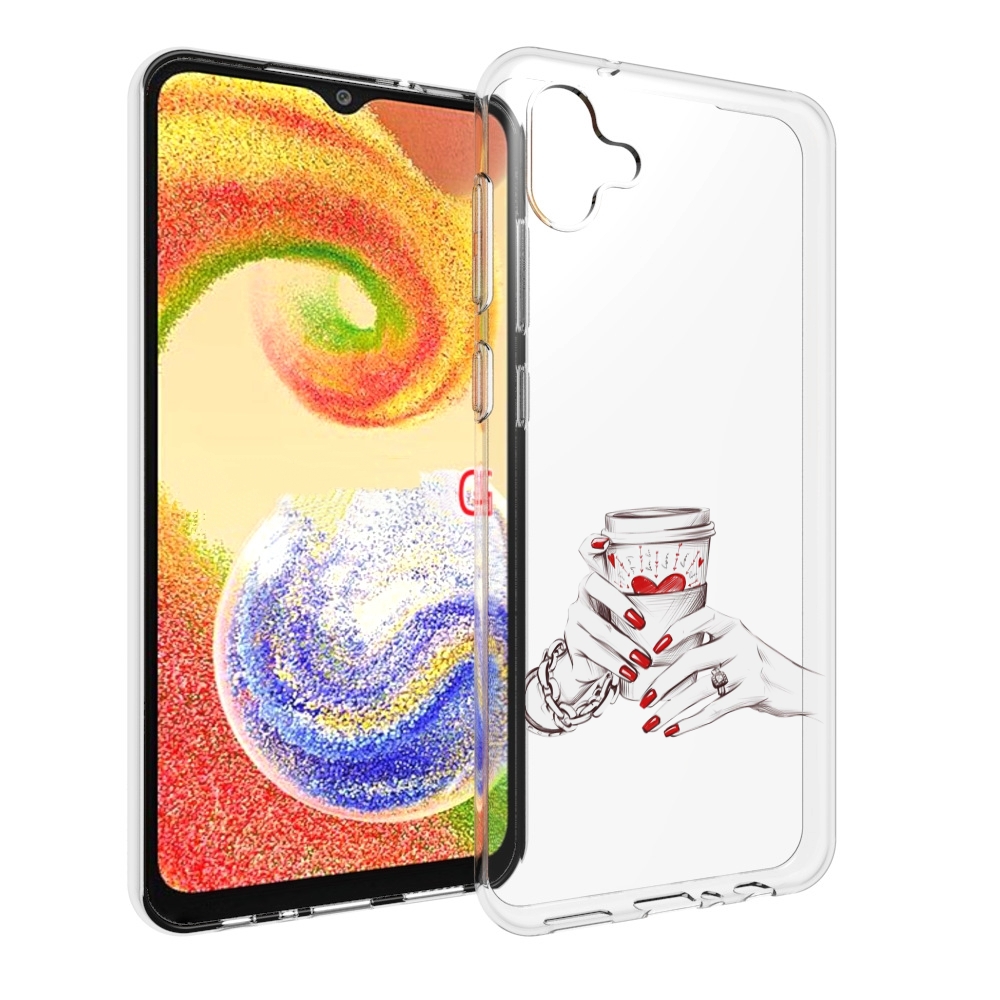 

Чехол MyPads Любовный-стакан для Samsung Galaxy A04, Прозрачный, Tocco