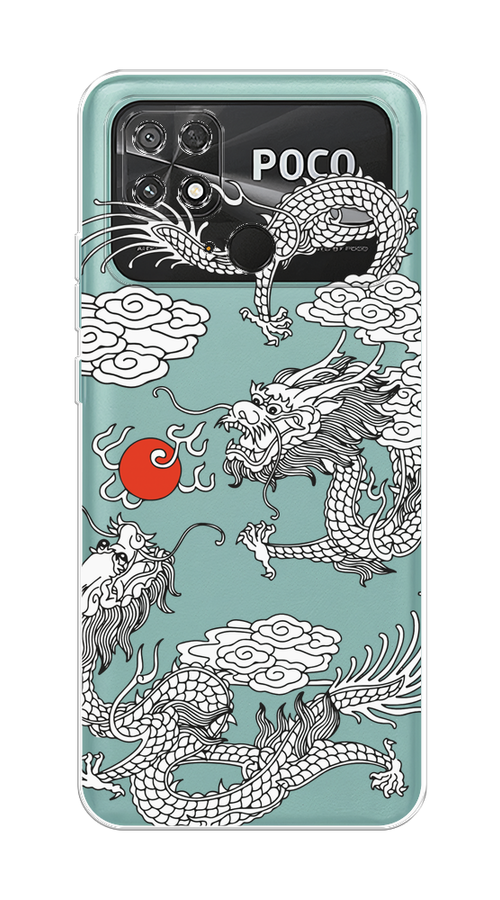

Чехол на Xiaomi Poco C40 "Драконы с ножом", Прозрачный;черный;белый, 315850-1