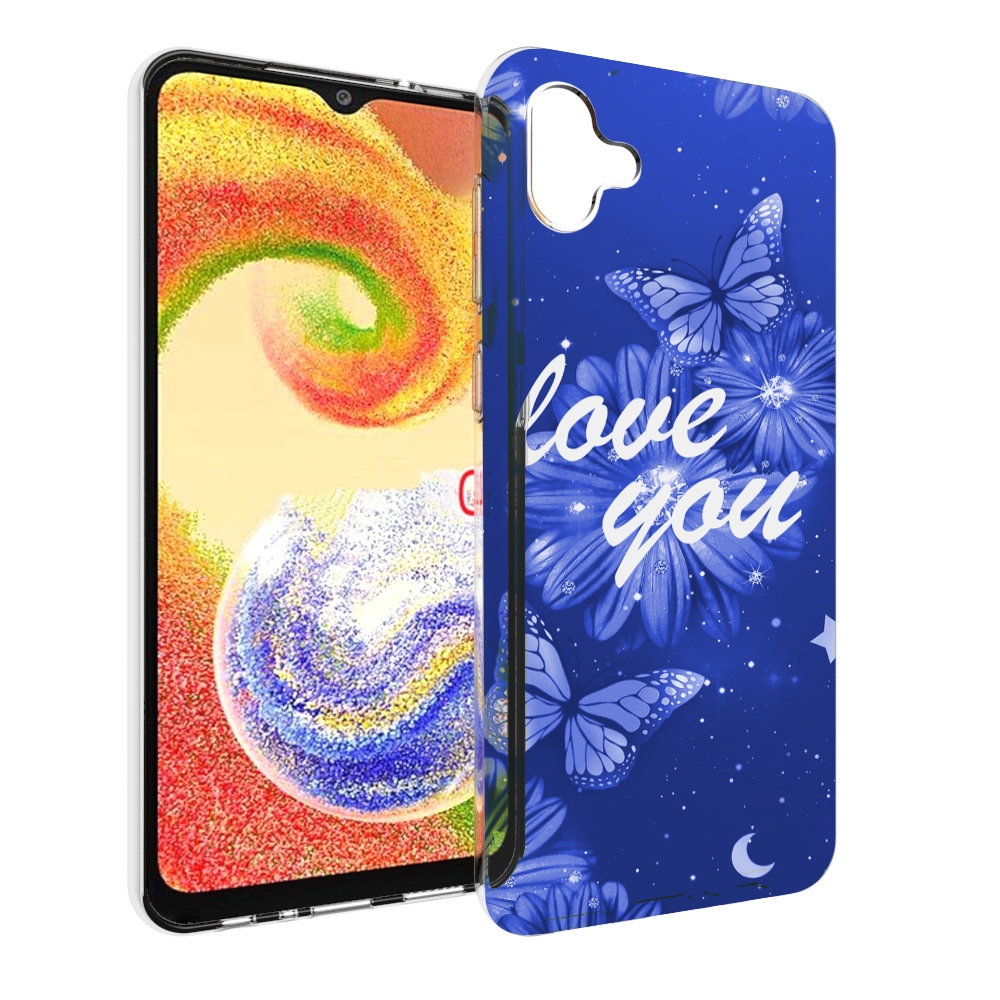 

Чехол MyPads Люблю-тебя-с-бабочками для Samsung Galaxy A04, Прозрачный, Tocco