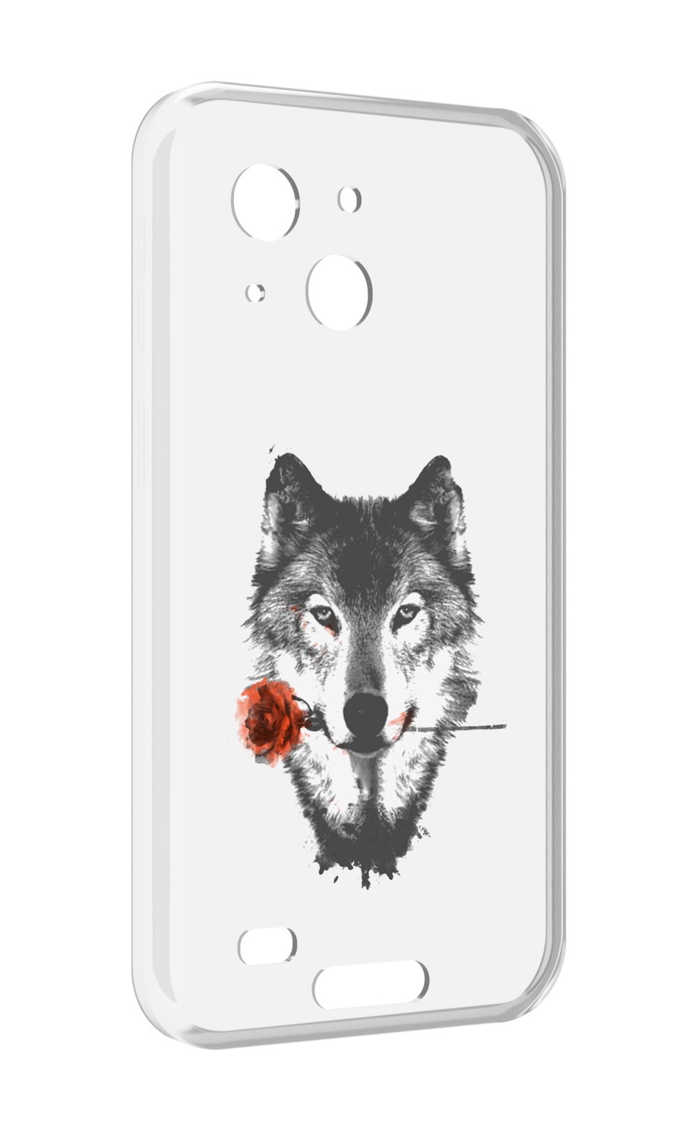 

Чехол MyPads волк с розой для Oukitel WP20 / WP20 Pro, Прозрачный, Tocco