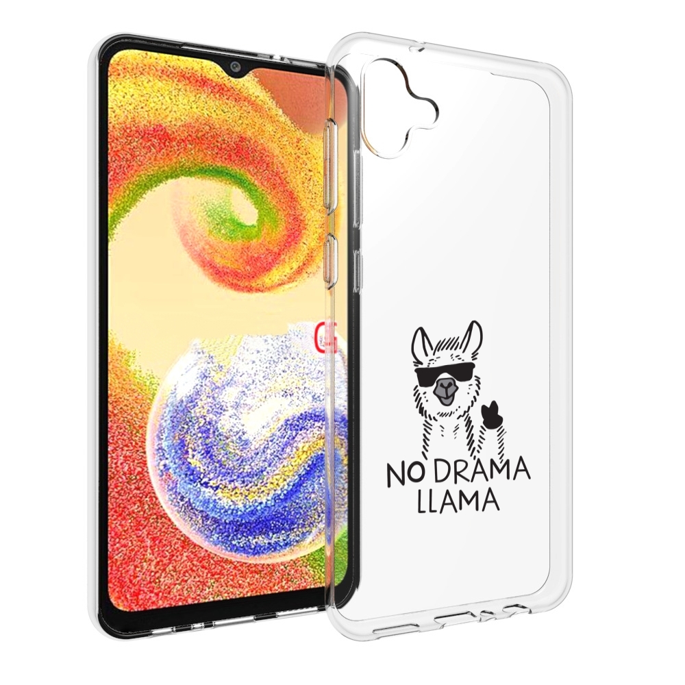 

Чехол MyPads Лама для Samsung Galaxy A04, Прозрачный, Tocco