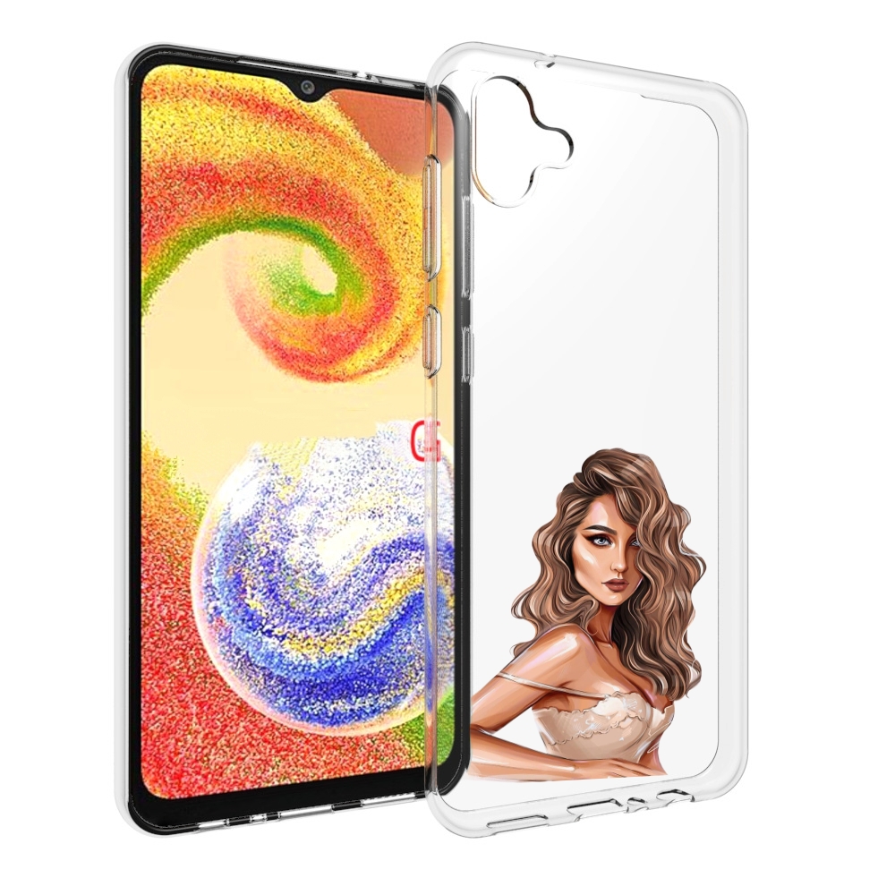 

Чехол MyPads Кудрявая-девушка женский для Samsung Galaxy A04, Прозрачный, Tocco