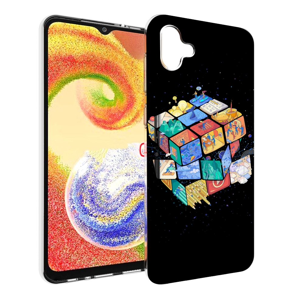 

Чехол MyPads Кубик-Рубика для Samsung Galaxy A04, Прозрачный, Tocco