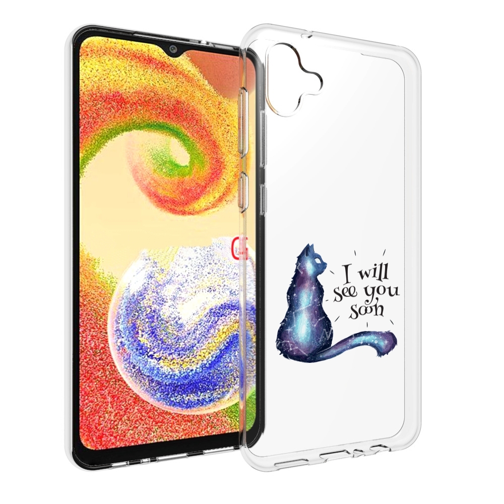 Чехол MyPads Кошка-иллюзионистка для Samsung Galaxy A04