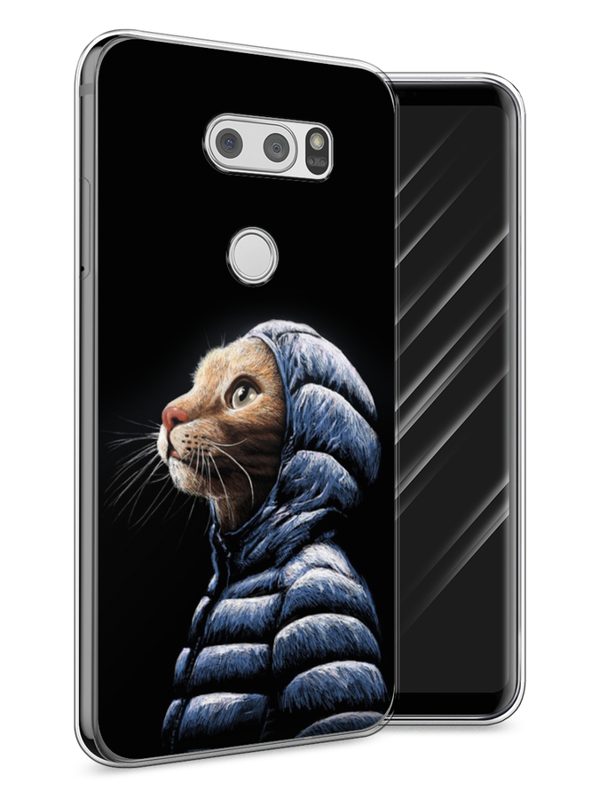 

Чехол Awog на LG V30 "Кот в капюшоне", Черный;бежевый;синий, 83050-2