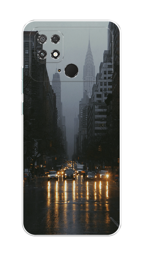 

Чехол на Xiaomi Poco C40 "Дождливый Нью Йорк", Черный;серый, 315850-1
