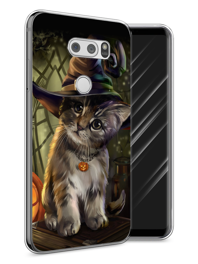 

Чехол Awog на LG V30 "Кот на Хэллоуин", Зеленый;серый, 83050-2