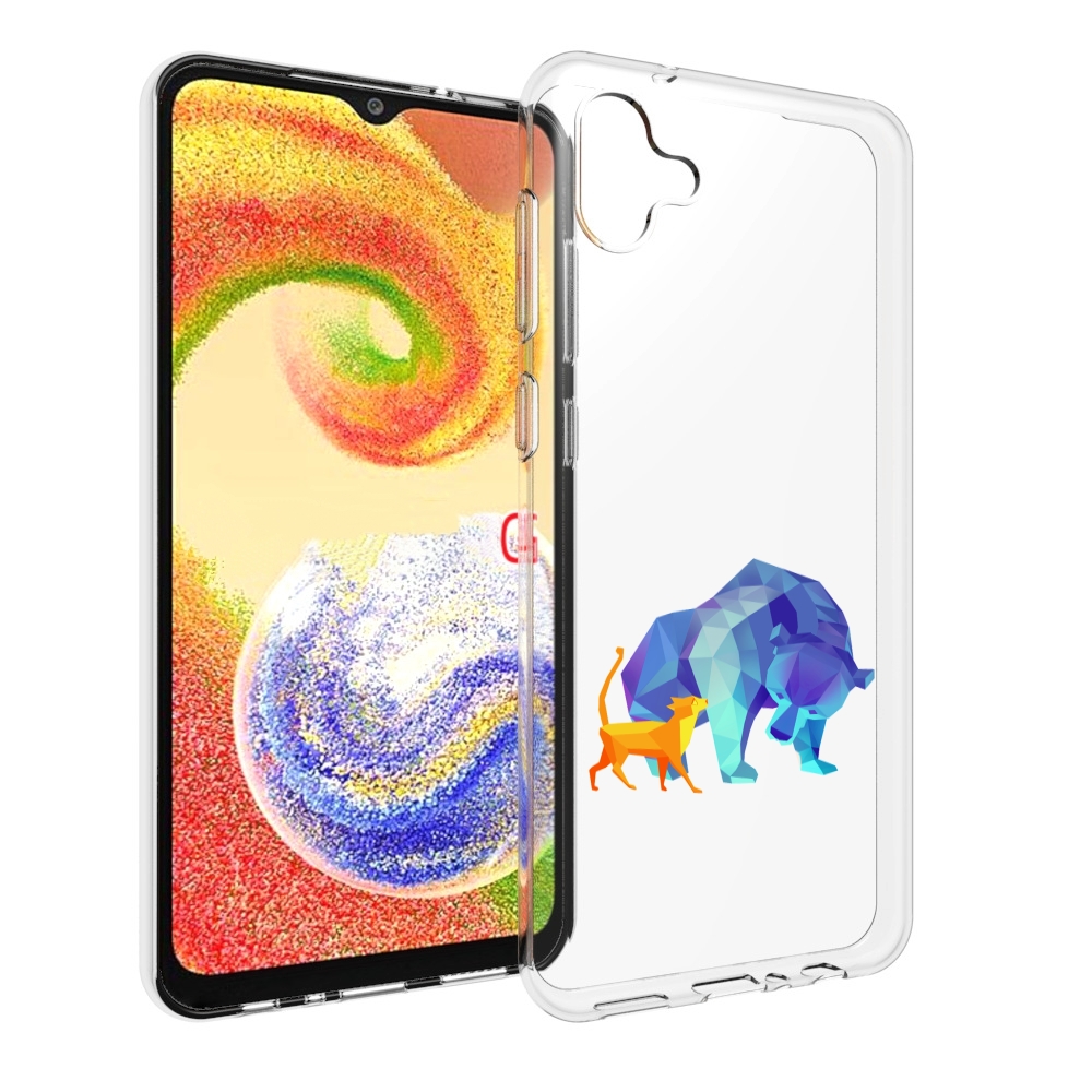 

Чехол MyPads Кот-и-медведь для Samsung Galaxy A04, Прозрачный, Tocco