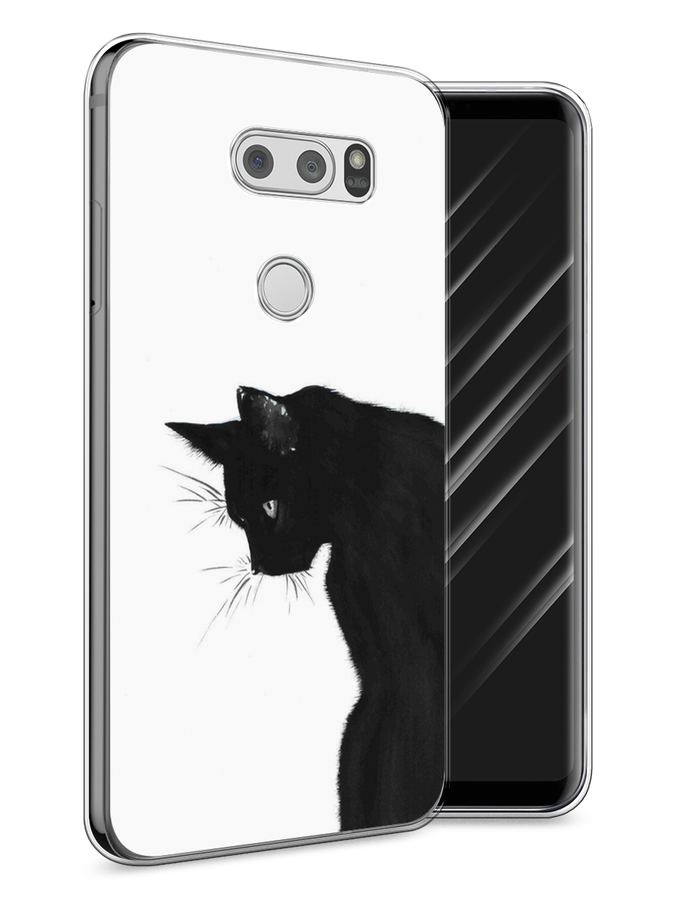 

Чехол Awog на LG V30 "Black cat", Черный;белый, 83050-1