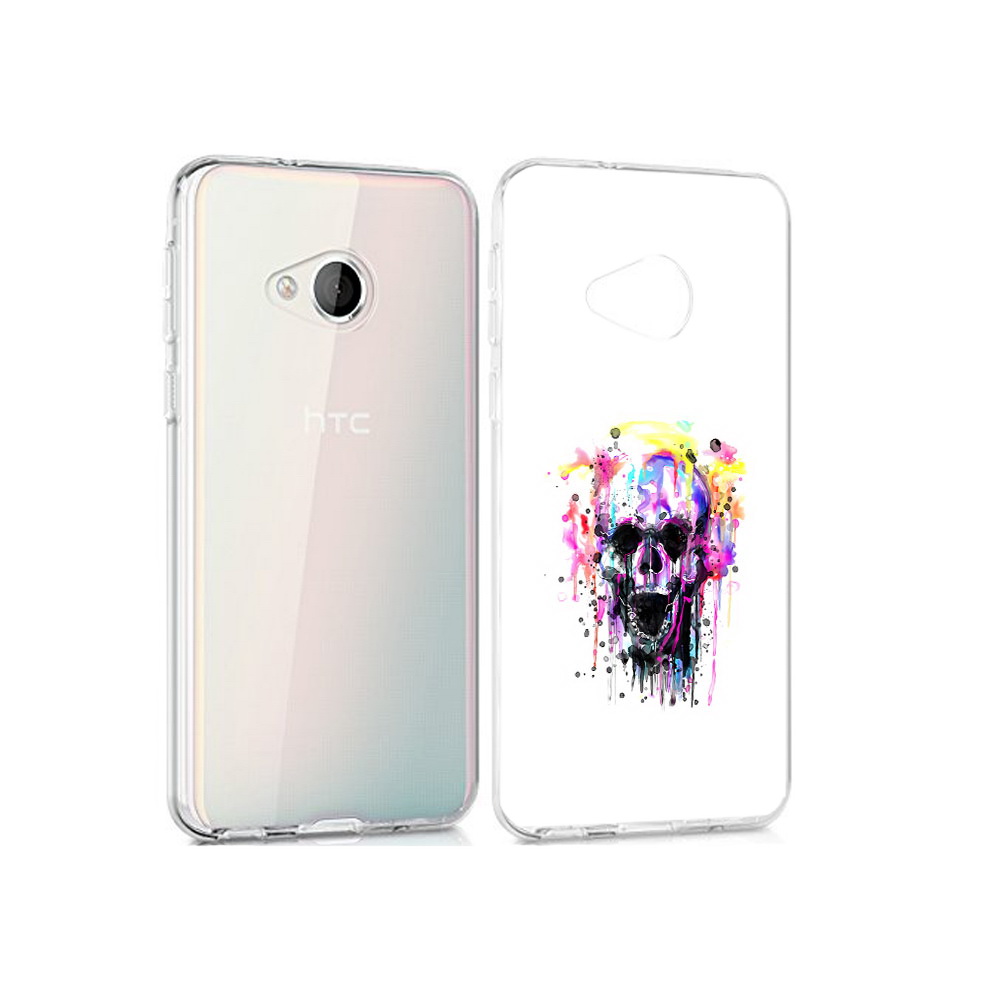 

Чехол MyPads Tocco для HTC U Play граффити череп, Прозрачный, Tocco