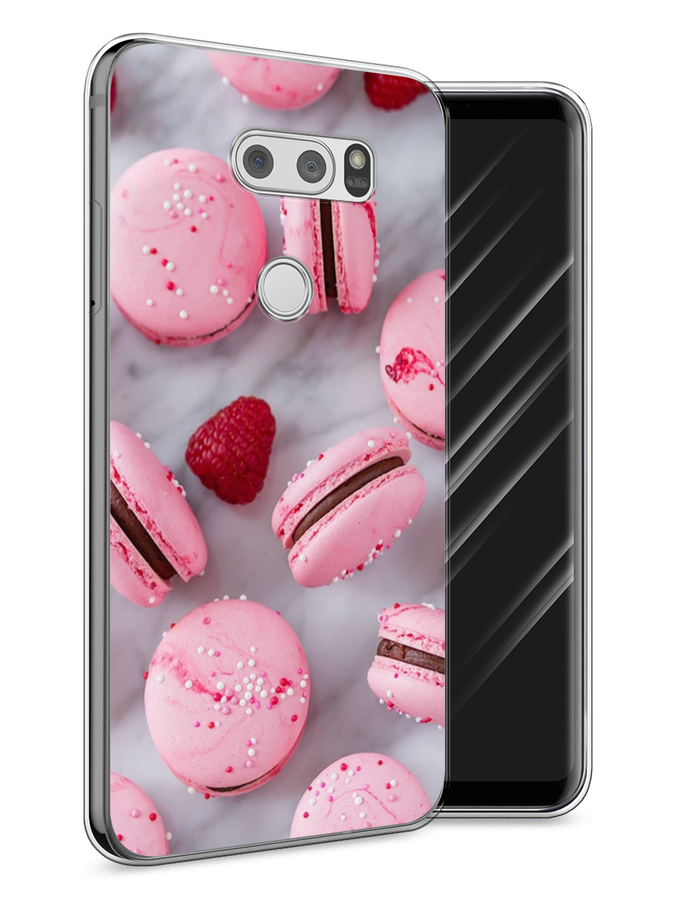

Чехол Awog на LG V30 "Макарони с малиной", Серый;розовый, 83050-10