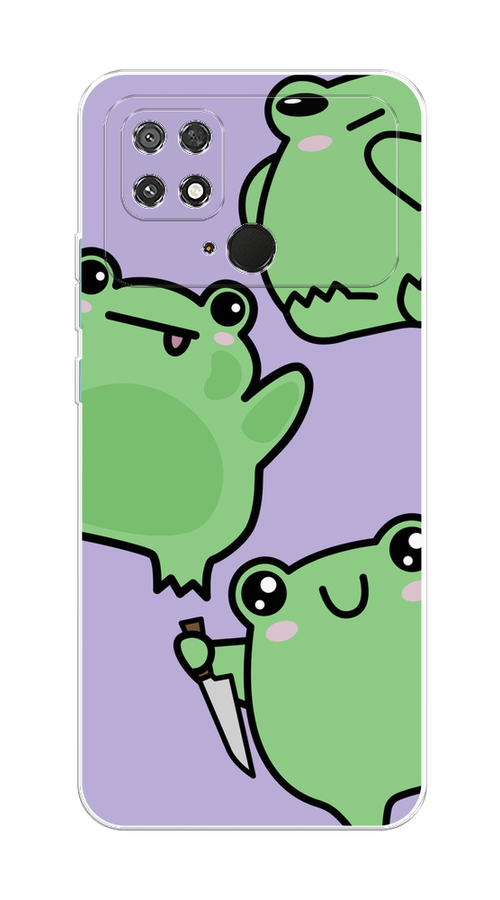 

Чехол на Xiaomi Poco C40 "Опасные лягушата", Фиолетовый;зеленый;черный, 315850-1