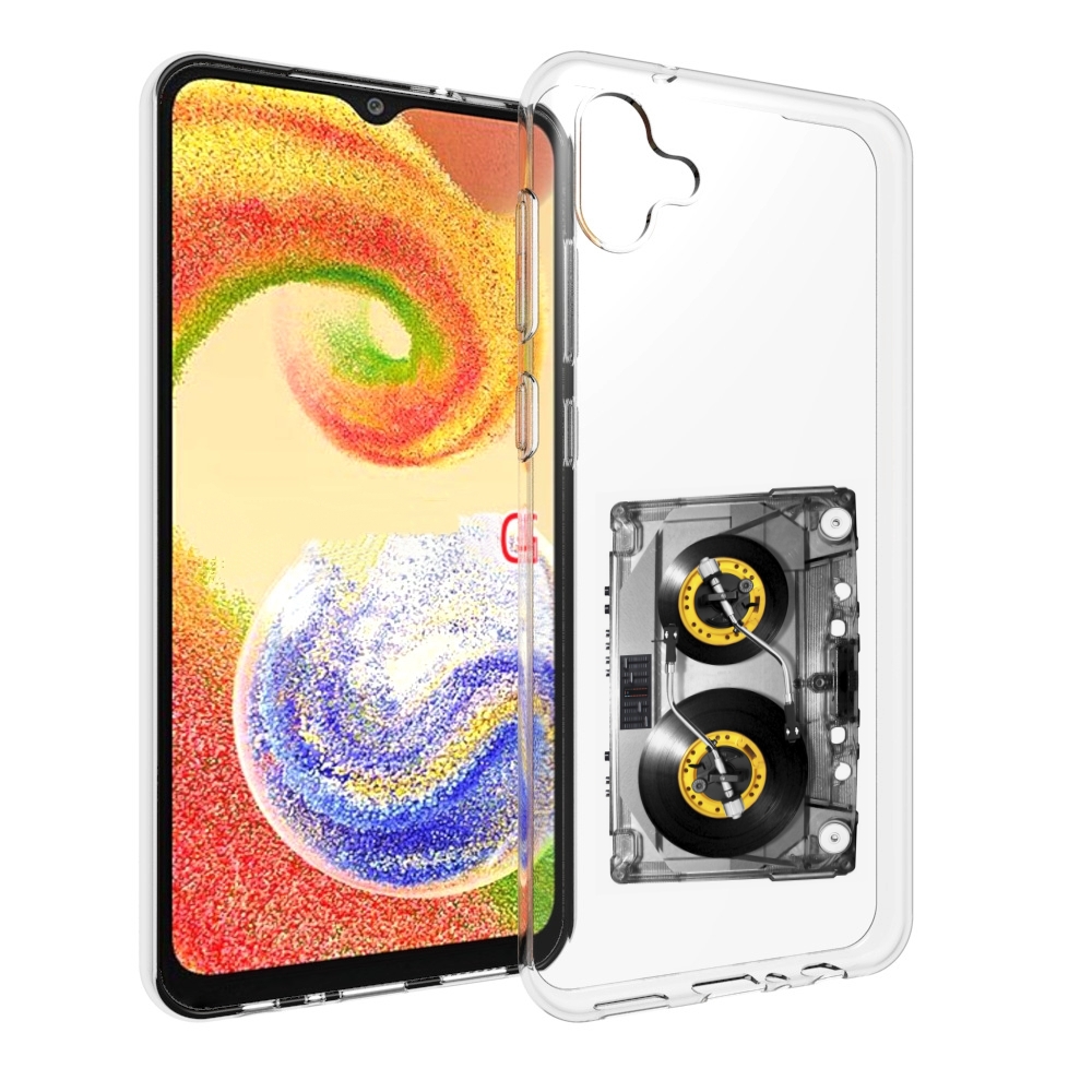

Чехол MyPads Кассета музыкальная для Samsung Galaxy A04, Прозрачный, Tocco