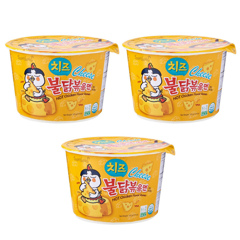 

Лапша быстрого приготовления Samyang с курицей и сыром, острая (3 шт. по 105 г)