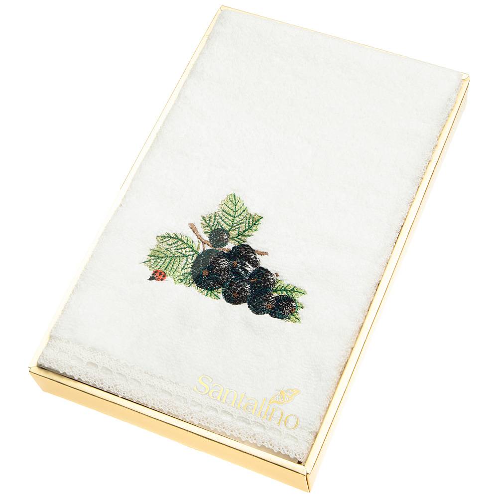 

Полотенце Santalino чёрная смородина,30х50. белый