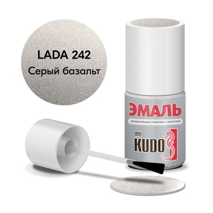 

Краска металлик 242 серый базальт Kudo с кисточкой 15 мл