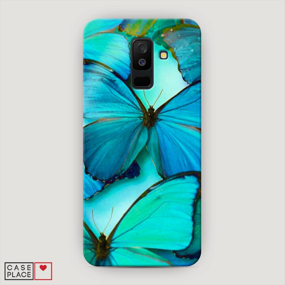фото Чехол awog "неоновые бабочки" для samsung galaxy a6 +