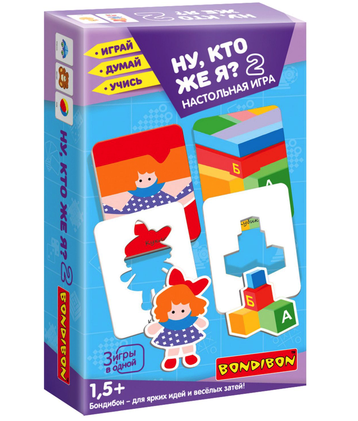 

Настольная игра Bondibon Ну кто же я 3 в 1 Играй Думай Учись 151421, 151421