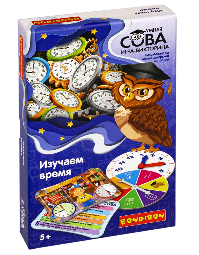 

Настольные игры Bondibon Умная Сова Изучаем время 153070, 153070
